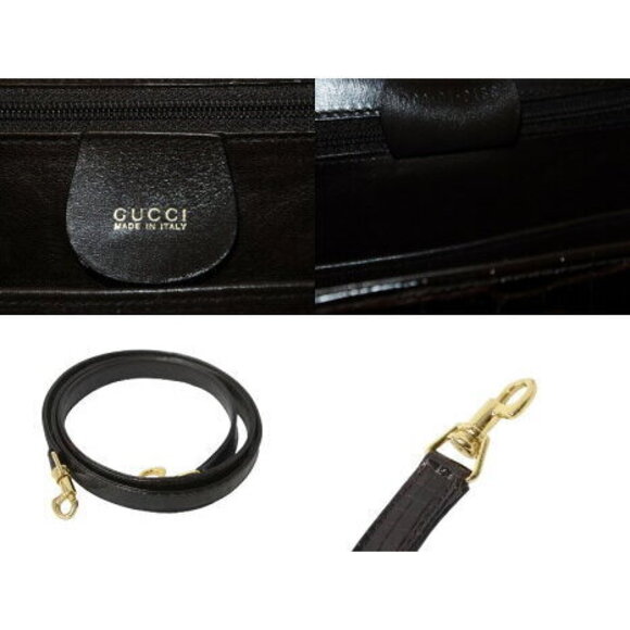 Gucci handbag shoulder bag brown crocodile bamboo leather - Picture 8 of 8